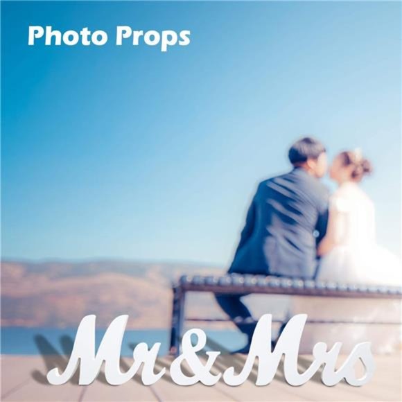 Mr & Mrs Sign for Wedding Table, Large Mr and Miss Wooden Letters, Party Decor - Picture 6 of 6